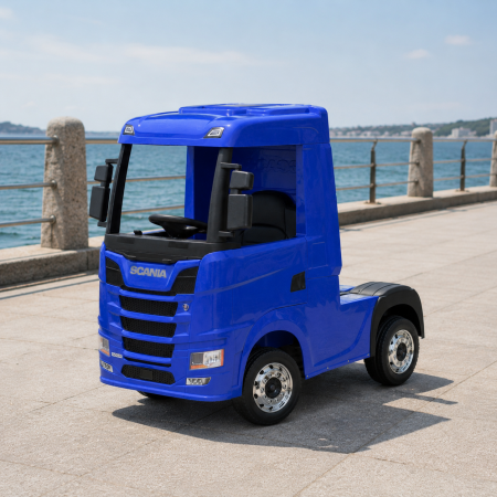 Дитячий електромобіль вантажівка Scania R500 M 6062EBLR-4 синій, 4 мотори по 35W, MP3, USB, Bluetooth, EVA, екошкіра Дитячий електромобіль вантажівка Scania R500 M 6062EBLR-4 синій, 4 мотори по 35W, MP3, USB, Bluetooth, EVA, екошкіра