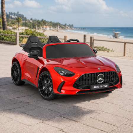 Дитячий електромобіль Mercedes-AMG GT R Roadster M 6313EBLRS-3, двомісний, 4 мотори по 200W, EVA, шкіра, Bluetooth, MP3, червоний автофарбування Дитячий електромобіль Mercedes-AMG GT R Roadster M 6313EBLRS-3, двомісний, 4 мотори по 200W, EVA, шкіра, Bluetooth, MP3, червоний автофарбування