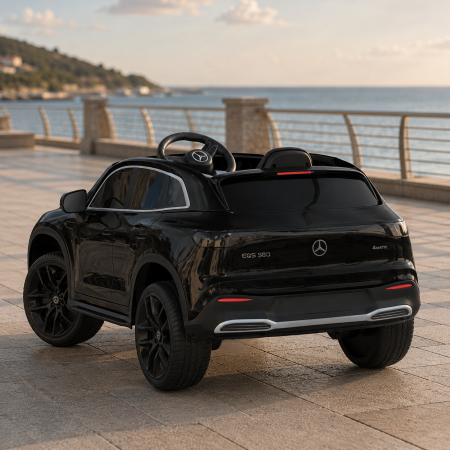 Дитячий електромобіль Mercedes-Benz EQS 580 4MATIC SUV M 6161EBLR-2 чорний, 2 мотори по 45W, EVA, екошкіра, MP3, USB, Bluetooth Дитячий електромобіль Mercedes-Benz EQS 580 4MATIC SUV M 6161EBLR-2 чорний, 2 мотори по 45W, EVA, екошкіра, MP3, USB, Bluetooth