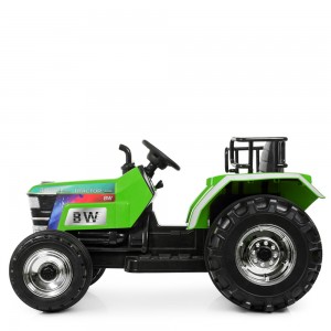 Детский электромобиль Трактор Bambi M 4187 BLR-5, зеленый