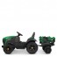 Детский электромобиль Трактор Bambi M 4463 EBLR-10, с прицепом, зеленый