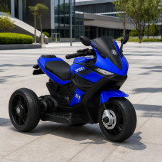 Детский мотоцикл Ducati Bambi Racer M 4454ELR-4 синий, с пультом управления, 2 мотора по 35W, EVA, кожа, MP3/USB/TF