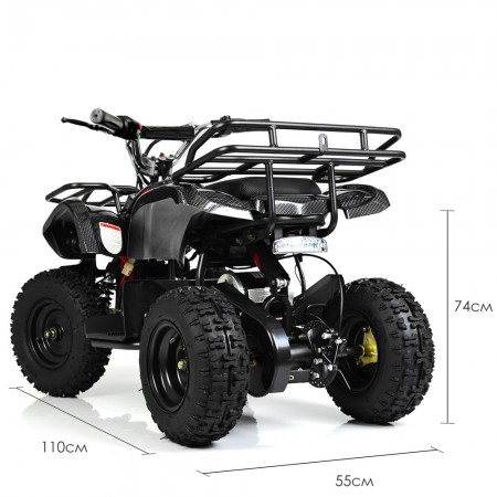 Дитячий електро квадроцикл для підлітків PROFI HB-EATV800N-19 V3, карбоновий Дитячий електро квадроцикл для підлітків PROFI HB-EATV800N-19 V3, карбоновий