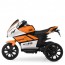 Детский мотоцикл Bambi M 4135 EL-1-7 Yamaha, бело-оранжевый