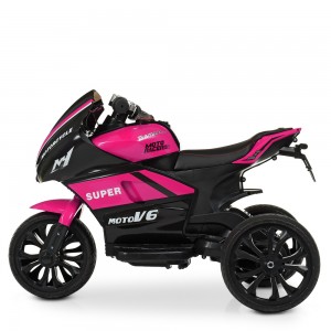 Детский мотоцикл Bambi M 4135 EL-8 Yamaha, розовый