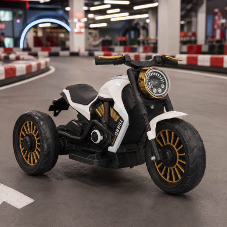 Детский мотоцикл Bambi M 5048EL-1 Harley-Davidson V-Rod белый, 2 мотора по 25W, EVA, кожа, MP3, USB, Bluetooth Детский мотоцикл Bambi M 5048EL-1 Harley-Davidson V-Rod белый, 2 мотора по 25W, EVA, кожа, MP3, USB, Bluetooth