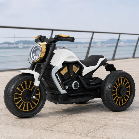 Детский мотоцикл Bambi M 5048EL-1 Harley-Davidson V-Rod белый, 2 мотора по 25W, EVA, кожа, MP3, USB, Bluetooth Детский мотоцикл Bambi M 5048EL-1 Harley-Davidson V-Rod белый, 2 мотора по 25W, EVA, кожа, MP3, USB, Bluetooth