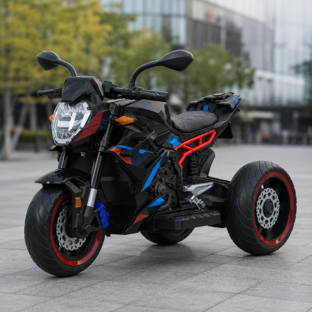 Детский мотоцикл BMW S1000R M 6142EL-2 черный, 2 мотора по 25W, EVA, кожа, Bluetooth, MP3 Детский мотоцикл BMW S1000R M 6142EL-2 черный, 2 мотора по 25W, EVA, кожа, Bluetooth, MP3