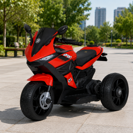 Детский мотоцикл Ducati Bambi M 4454EL-3 красный, 2 мотора по 35W, EVA, кожа, MP3/USB/TF