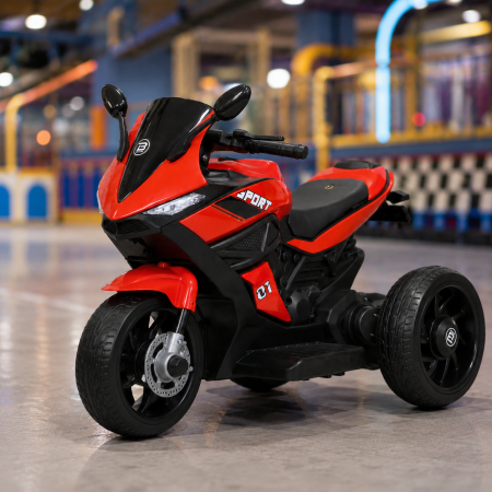 Детский мотоцикл Ducati Bambi M 4454EL-3 красный, 2 мотора по 35W, EVA, кожа, MP3/USB/TF