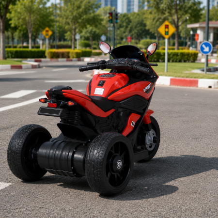 Детский мотоцикл Ducati Bambi M 4454EL-3 красный, 2 мотора по 35W, EVA, кожа, MP3/USB/TF