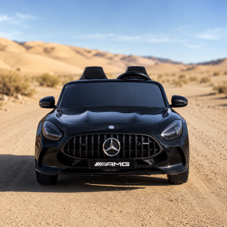 Двомісний дитячий електромобіль Mercedes-AMG GT R Roadster M 6313EBLRS-2 чорний, 4 мотори по 200W, EVA, екошкіра, MP3, Bluetooth