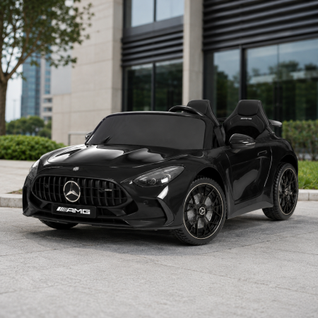 Двомісний дитячий електромобіль Mercedes-AMG GT R Roadster M 6313EBLRS-2 чорний, 4 мотори по 200W, EVA, екошкіра, MP3, Bluetooth