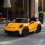 Двомісний дитячий електромобіль Porsche 911 GT3 RS M 6111EBLR-6, 2 мотори по 320W, EVA колеса, екошкіра, MP3, Bluetooth, жовтий