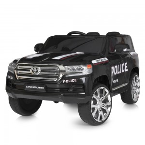 Дитячий електромобіль Джип Bambi JJ 2022 EBLR-2-1 Police Toyota Land Cryiser, чорний