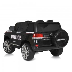 Детский электромобиль Джип Bambi JJ 2022 EBLR-2-1 Police Toyota Land Cryiser, черный