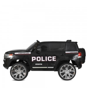 Дитячий електромобіль Джип Bambi JJ 2022 EBLR-2-1 Police Toyota Land Cryiser, чорний