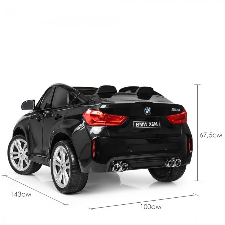 Двомісний дитячий електромобіль Джип Bambi JJ 2168-2 EBLR-2 BMW X6M, чорний