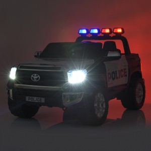 Дитячий електромобіль Джип Bambi JJ 2255 EBLR-2-1 Toyota Tundra Police, двомісний, чорно-білий