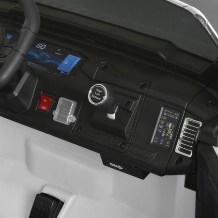 Детский электромобиль Джип Jeep Recon JJ2500EBLR-1 двухместный, 4 мотора по 25W, EVA, кожа, MP3, USB, Bluetooth, белый