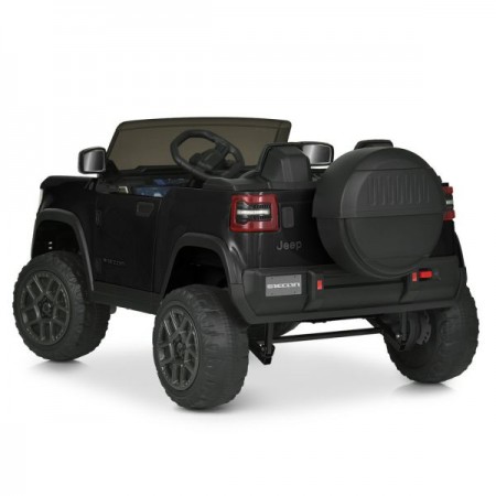 Дитячий електромобіль Джип Jeep Recon JJ2500EBLR-2 двомісний, 4 мотори по 25W, EVA, екошкіра, MP3, USB, Bluetooth, чорний Дитячий електромобіль Джип Jeep Recon JJ2500EBLR-2 двомісний, 4 мотори по 25W, EVA, екошкіра, MP3, USB, Bluetooth, чорний