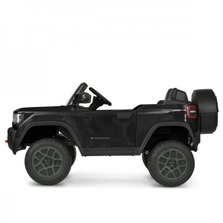 Дитячий електромобіль Джип Jeep Recon JJ2500EBLR-2 двомісний, 4 мотори по 25W, EVA, екошкіра, MP3, USB, Bluetooth, чорний Дитячий електромобіль Джип Jeep Recon JJ2500EBLR-2 двомісний, 4 мотори по 25W, EVA, екошкіра, MP3, USB, Bluetooth, чорний