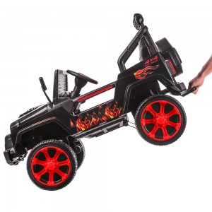 Дитячий електромобіль Джип Bambi M 3237 EBLR-2-3 Jeep, червоно-чорний
