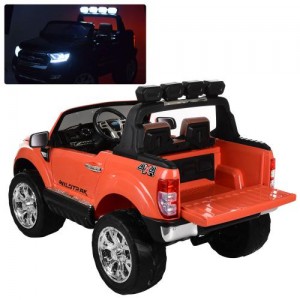 Детский электромобиль Джип Bambi M 3573 EBLR-7 Ford Ranger, двухместный, оранжевый