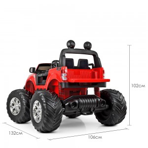 Дитячий електромобіль Джип Bambi M 4013 EBLR-3 Ford Ranger (Monster Truck), червоний