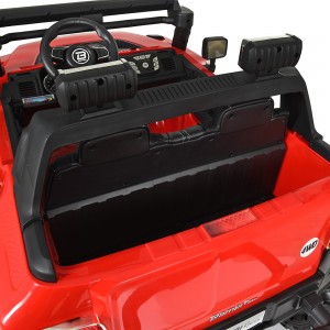 Дитячий електромобіль Джип Bambi M 4107 EBLR-3 Jeep, двомісний, червоний
