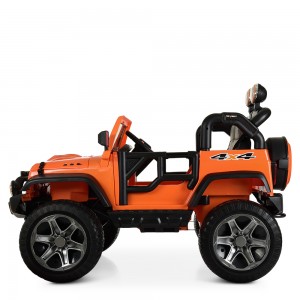 Детский электромобиль Джип Bambi M 4111 EBLR-7 Jeep, двухместный, оранжевый