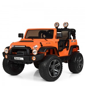 Детский электромобиль Джип Bambi M 4111 EBLR-7 Jeep, двухместный, оранжевый