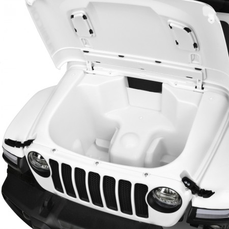 Детский электромобиль Jeep Wrangler Rubicon белый с музыкой и Bluetooth