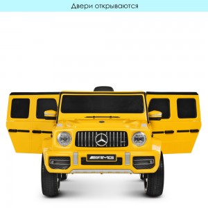 Детский электромобиль Джип Bambi M 4214 EBLR-6 Mercedes AMG G63 Гелендваген, желтый