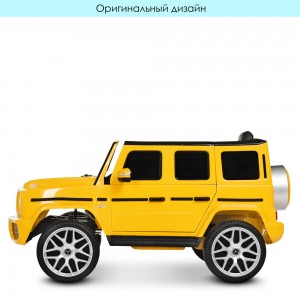 Дитячий електромобіль Джип Bambi M 4214 EBLR-6 Mercedes AMG G63 Гелендваген, жовтий