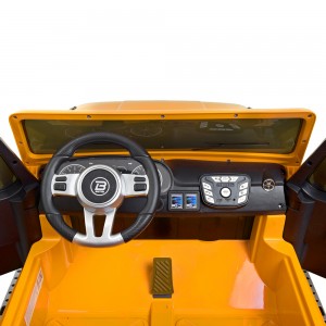Детский электромобиль Джип Bambi M 4264 EBLR-7 Hummer, двухместный, оранжевый