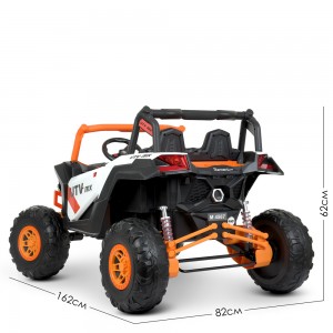 Дитячий електромобіль Джип Bambi M 4567 EBLR-7-2 Баггі, двомісний, оранжево-чорний