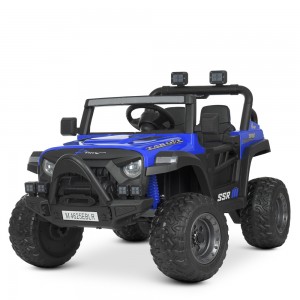Детский электромобиль Джип Bambi M 4625 EBLR-4 Jeep, двухместный, синий