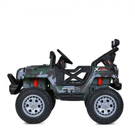 Дитячий електромобіль Джип Jeep Wrangler Bambi M 4960EBLRS-18, 2 мотори по 35W, EVA, шкіра, MP3, USB, Bluetooth, камуфляж