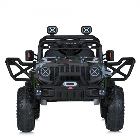 Дитячий електромобіль Джип Jeep Wrangler Bambi M 4960EBLRS-18, 2 мотори по 35W, EVA, шкіра, MP3, USB, Bluetooth, камуфляж