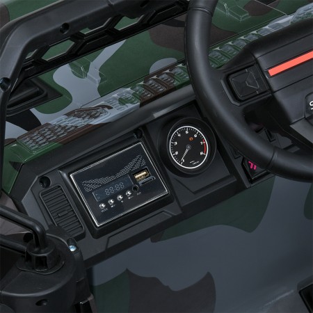 Дитячий електромобіль Джип Jeep Wrangler Bambi M 4960EBLRS-18, 2 мотори по 35W, EVA, шкіра, MP3, USB, Bluetooth, камуфляж