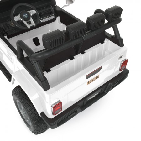 Детский электромобиль Джип Toyota Land Cruiser FJ40 Bambi M 4968 EBLR-1 двухместный белый, 4 мотора по 80W, EVA, кожа, USB, Bluetooth, свет Детский электромобиль Джип Toyota Land Cruiser FJ40 Bambi M 4968 EBLR-1 двухместный белый, 4 мотора по 80W, EVA, кожа, USB, Bluetooth, свет