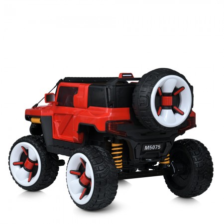 Детский электромобиль Джип Bambi M 5075EBLR-3, двухместный, красный Детский электромобиль Джип Bambi M 5075EBLR-3, двухместный, красный