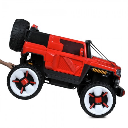 Детский электромобиль Джип Bambi M 5075EBLR-3, двухместный, красный Детский электромобиль Джип Bambi M 5075EBLR-3, двухместный, красный