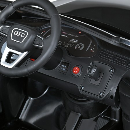 Дитячий електромобіль Джип Audi Q7 M 5796EBLR-2, 2 мотори по 35W, EVA, екошкіра, MP3, USB, Bluetooth, чорний