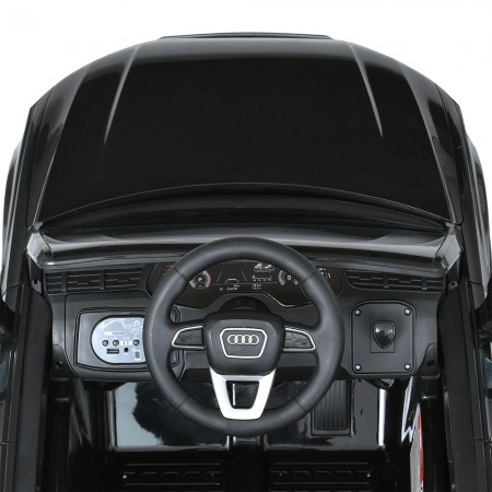 Дитячий електромобіль Джип Audi Q7 M 5796EBLR-2, 2 мотори по 35W, EVA, екошкіра, MP3, USB, Bluetooth, чорний