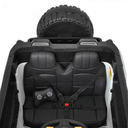 Дитячий електромобіль Джип Bambi M 5821 EBLR-1 Jeep, 4 мотори по 45W, EVA, шкіра, Bluetooth, MP3, білий