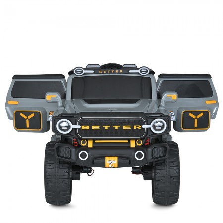 Детский электромобиль Джип Bambi M 5821 EBLR-11 Jeep, 4 мотора по 45W, EVA, кожа, Bluetooth, MP3, серый Детский электромобиль Джип Bambi M 5821 EBLR-11 Jeep, 4 мотора по 45W, EVA, кожа, Bluetooth, MP3, серый