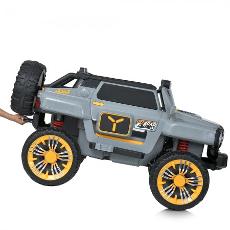 Детский электромобиль Джип Bambi M 5821 EBLR-11 Jeep, 4 мотора по 45W, EVA, кожа, Bluetooth, MP3, серый Детский электромобиль Джип Bambi M 5821 EBLR-11 Jeep, 4 мотора по 45W, EVA, кожа, Bluetooth, MP3, серый