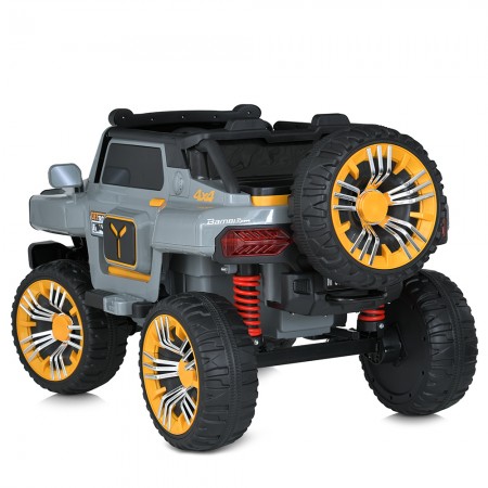 Детский электромобиль Джип Bambi M 5821 EBLR-11 Jeep, 4 мотора по 45W, EVA, кожа, Bluetooth, MP3, серый Детский электромобиль Джип Bambi M 5821 EBLR-11 Jeep, 4 мотора по 45W, EVA, кожа, Bluetooth, MP3, серый